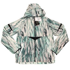 Nike Jacket Mens M Green Windbreaker Water Repellent Lightweight Run DA1161-387